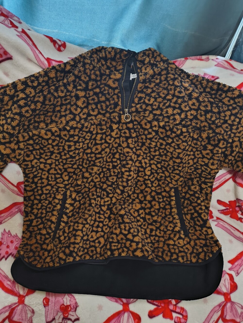 Time & Tru Cheetah Pullover Jacket